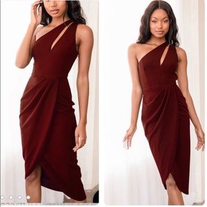 Lulu’s Burgundy Cut Out Dress Size Small